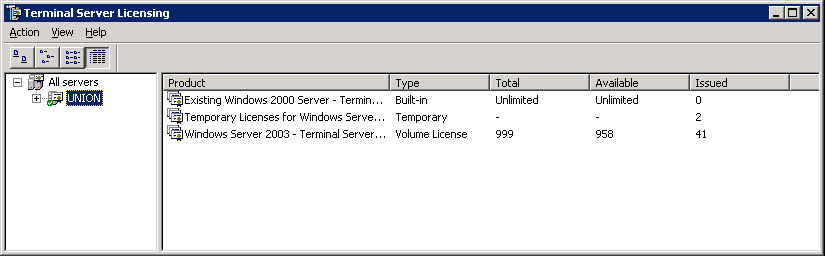 Terminal Server Licensing