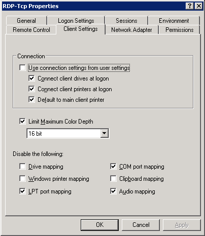Client Settings